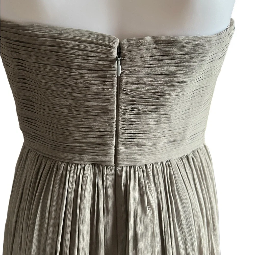 J. Crew - Womens Grey Silk Strapless Dress Sz 2
